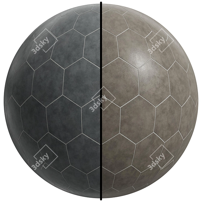 Hexagon Concrete Daltile: Taupe & Gray 3D model image 1