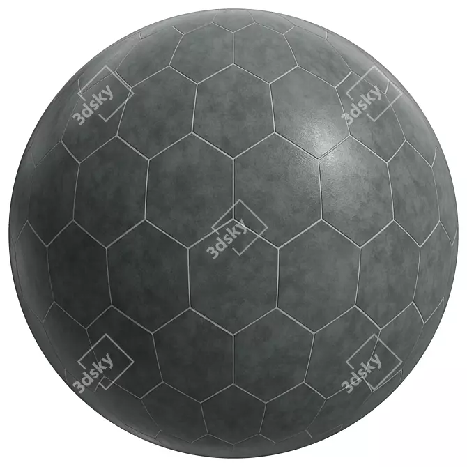 Hexagon Concrete Daltile: Taupe & Gray 3D model image 2