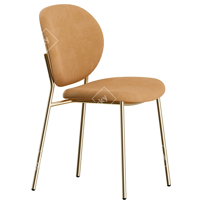 Retro-Style Ines Chairs: Elegant & Stylish 3D model image 5