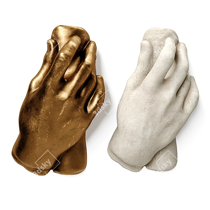 Sculpted Hand Wall Art 3D model image 1