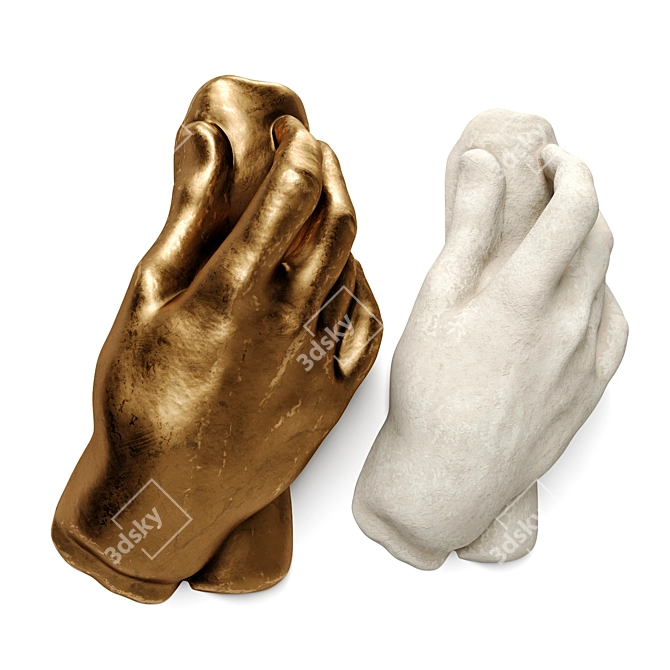 Sculpted Hand Wall Art 3D model image 3