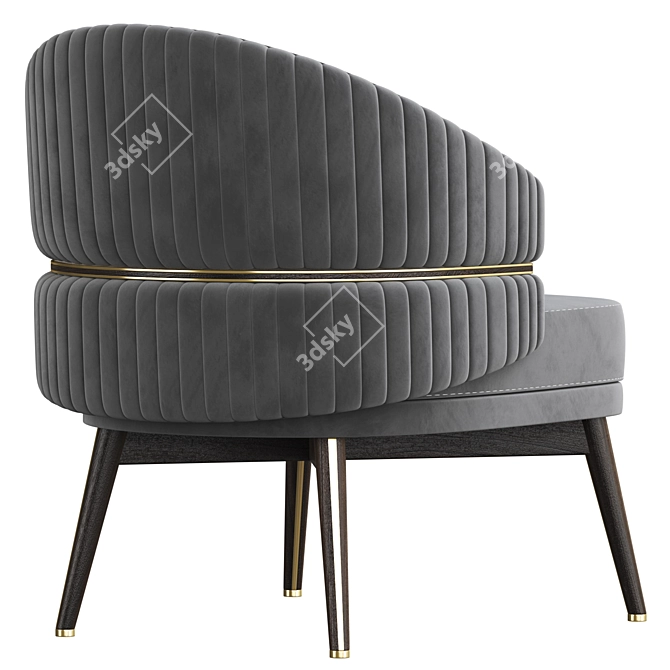 Stylish Billy Armchair: Modern Design 3D model image 4