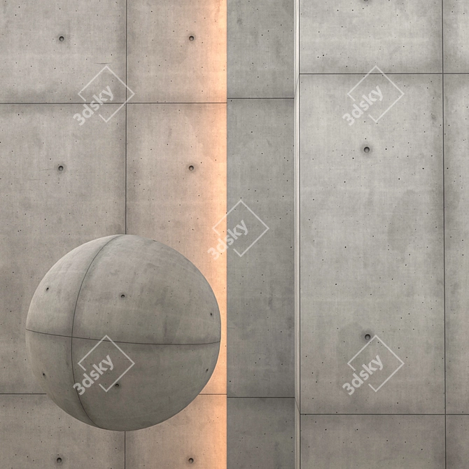 Seamless Concrete Texture 3D model image 1