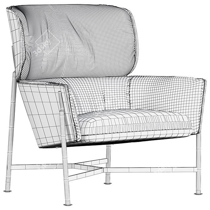 Modern SP01 Caristo Armchair 3D model image 5