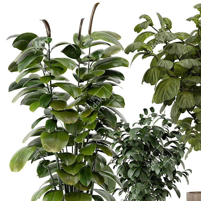 Ferm Living Bau Pot Large - Set 422: Stylish Indoor Plants 3D model image 3
