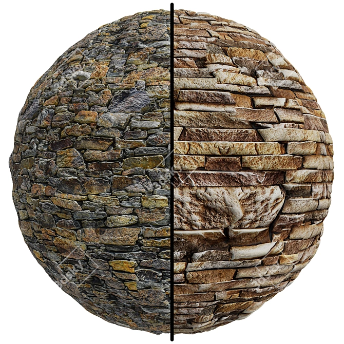 Seamless Stone Covering Texture 3D model image 1