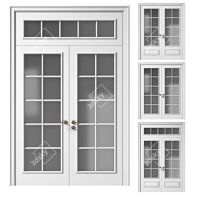 Elegant Volhovec Paris Doors 3D model image 1