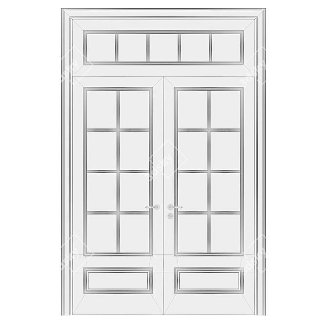 Elegant Volhovec Paris Doors 3D model image 3