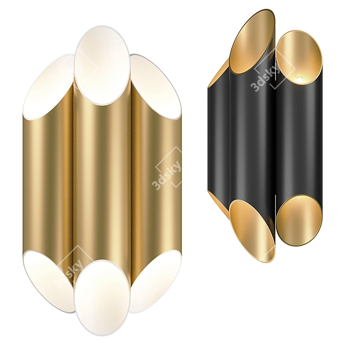 Modern Gold and Black Siena Lightstar 3D model image 1