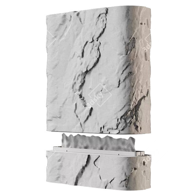 Rock Bioethanol Fireplace 3D model image 8