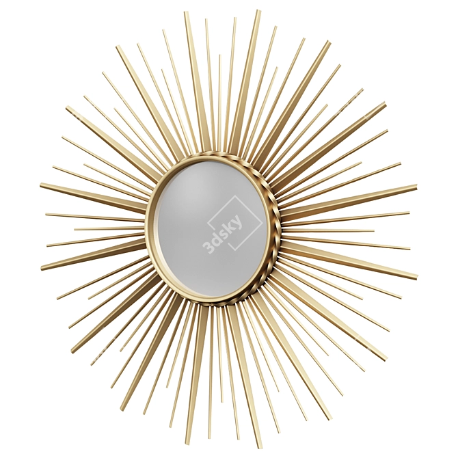 Antique Gold Helios Mirror - Eichholtz 3D model image 1