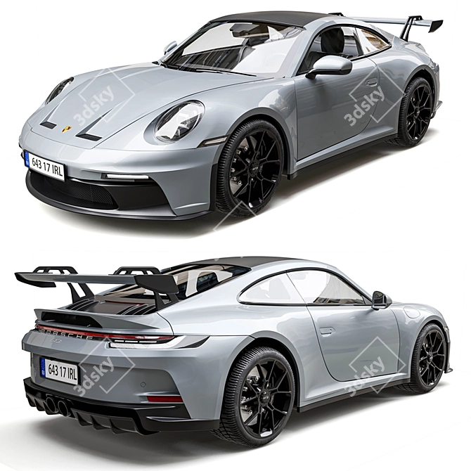 Sleek Porsche 911 GT3 2022 3D model image 2