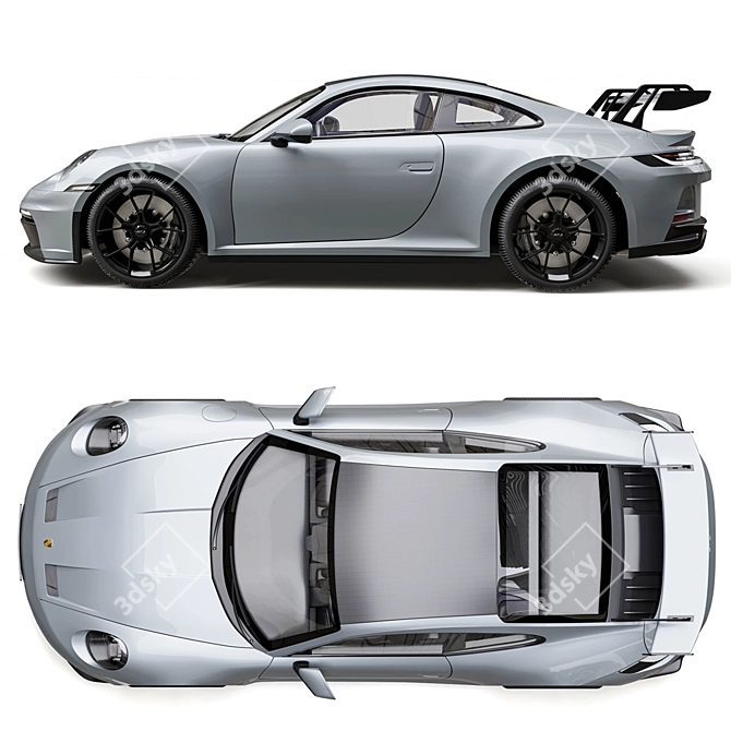 Sleek Porsche 911 GT3 2022 3D model image 3