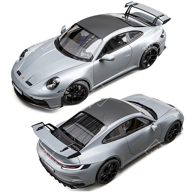 Sleek Porsche 911 GT3 2022 3D model image 4