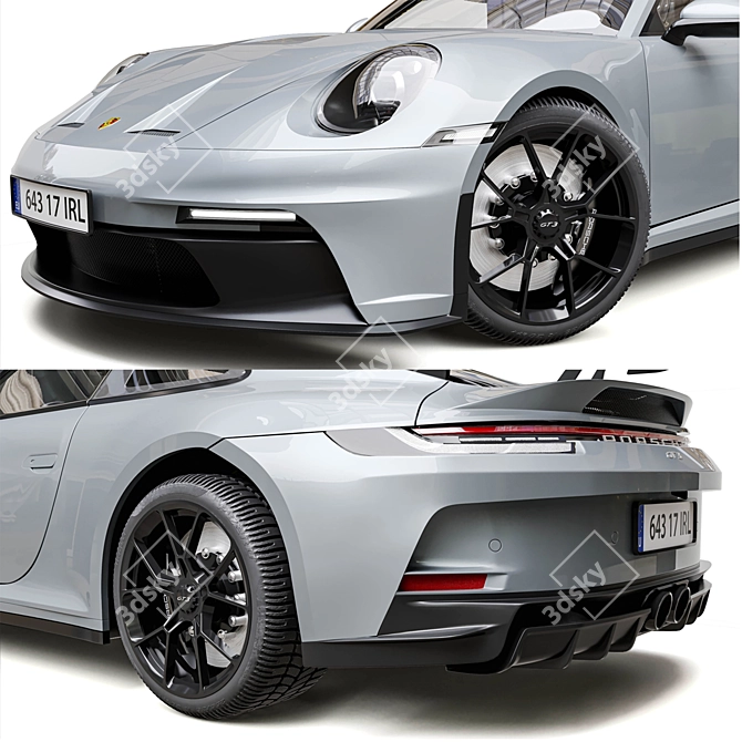 Sleek Porsche 911 GT3 2022 3D model image 5