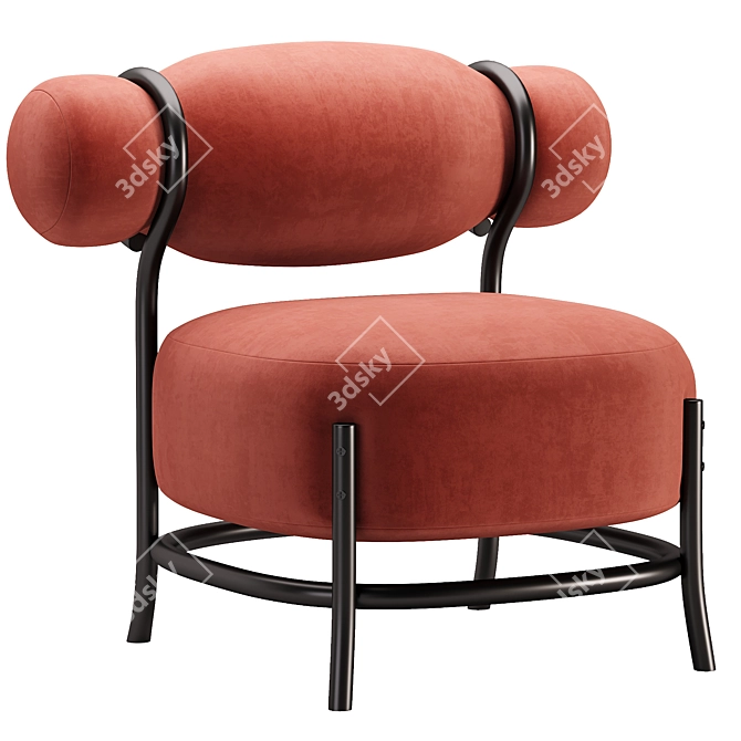 Chignon Armchair: Sophisticated Elegance for Modern Spaces 3D model image 2