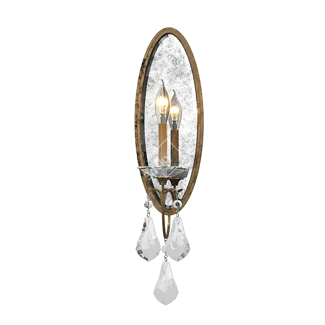 Elegant Valentina Wall Lamp 3D model image 1