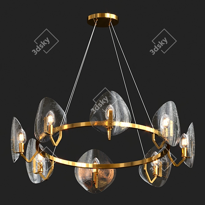 Elegant Icicles Chandelier 3D model image 1