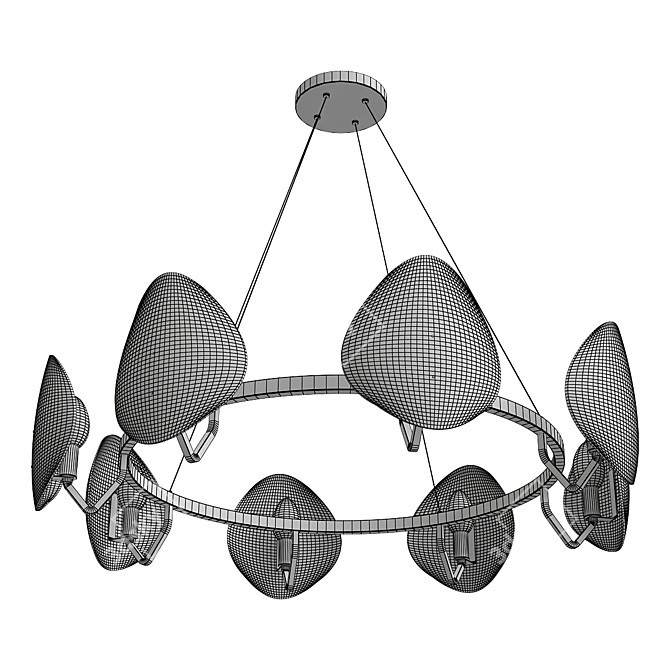 Elegant Icicles Chandelier 3D model image 2