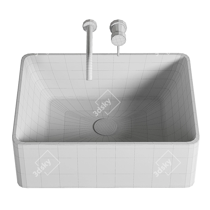 Olympia Ceramica Lavabo 50 cm 3D model image 2