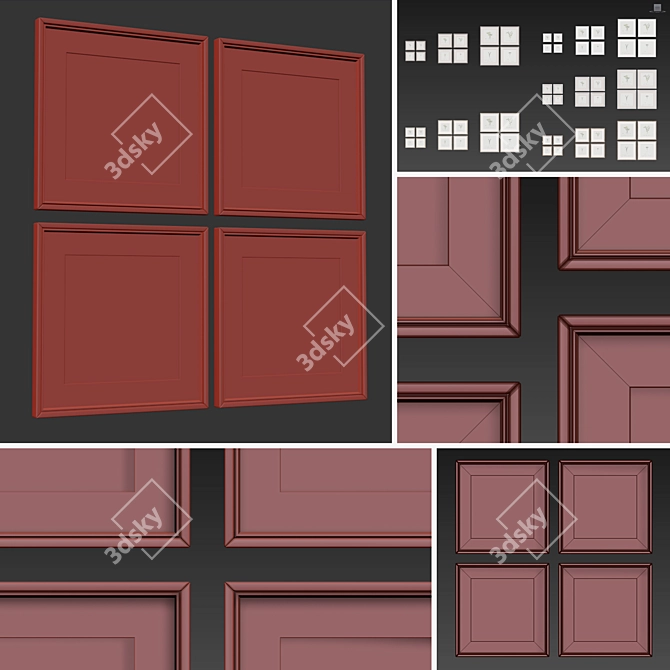 Home Gallery Frames - Set of 4 3D model image 5