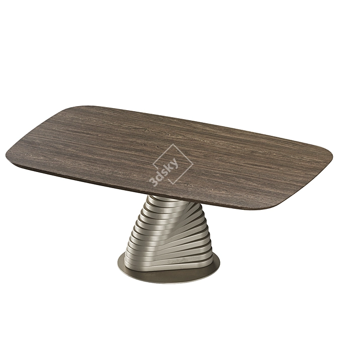 Eforma Rotolo Legno Wooden Table 3D model image 2