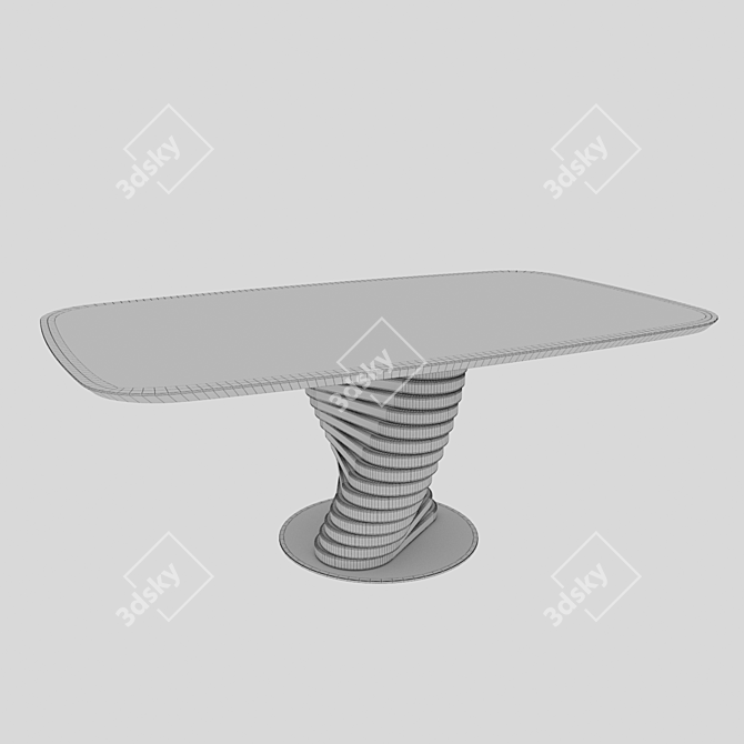 Eforma Rotolo Legno Wooden Table 3D model image 3