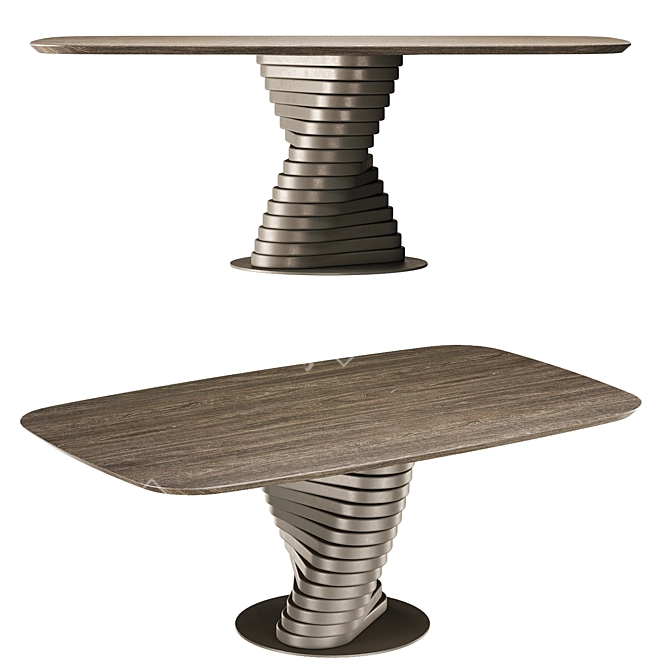 Eforma Rotolo Legno Wooden Table 3D model image 4