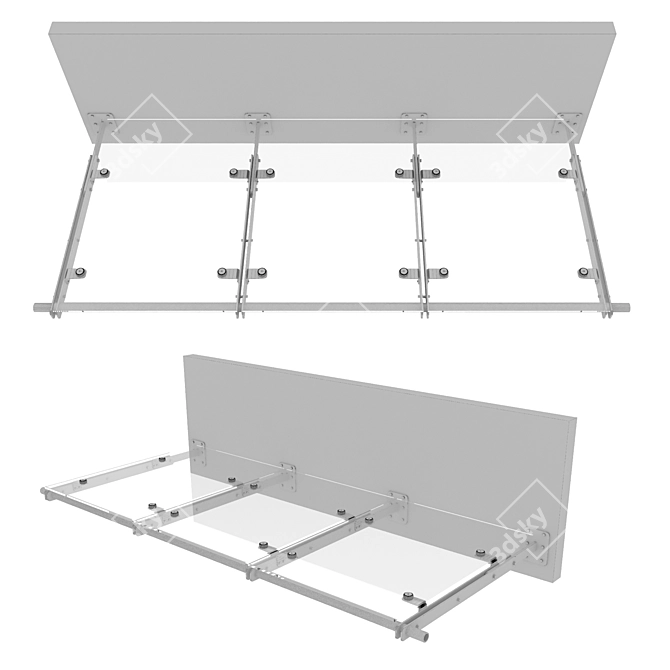 Glass Canopy No10: Stunning Simplicity for Immersive Experiences 3D model image 2