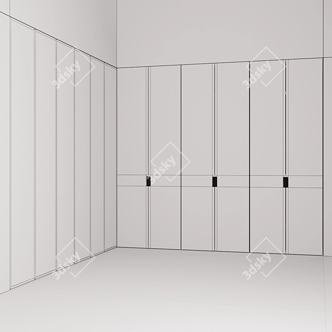 Flou Glass Door Pool Wardrobe 3D model image 4