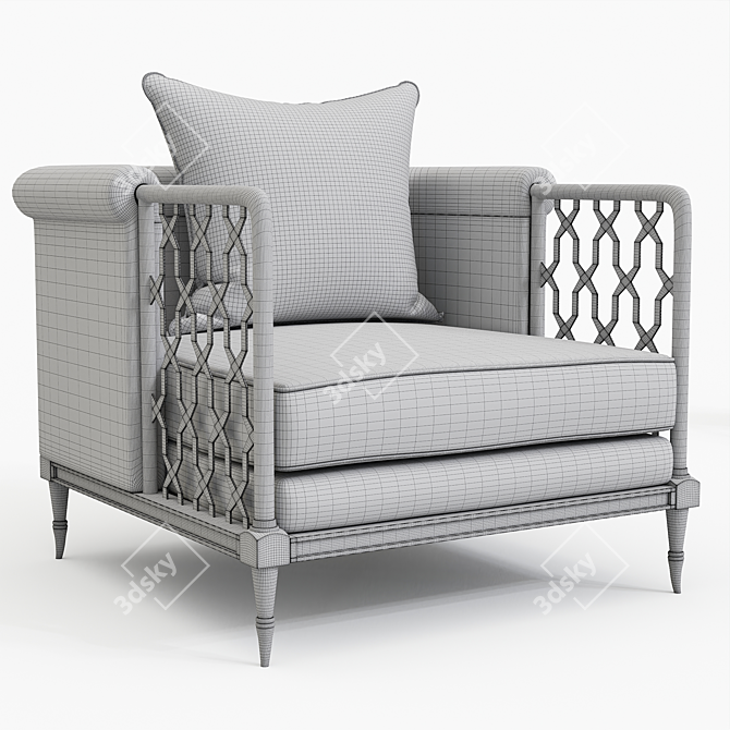 Lattice Entertain You Chair: Elegant and Versatile 3D model image 3