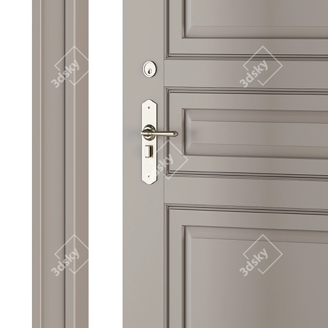 Vintage Cream Door - Set 35 3D model image 5