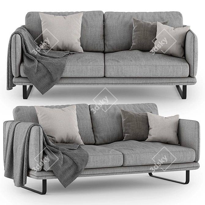 Arketipo RAIL Sofa | Elegant Contemporary Design 3D model image 1