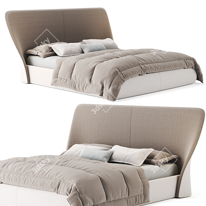 Elegant Giorgetti ALTEA Double Bed 3D model image 1