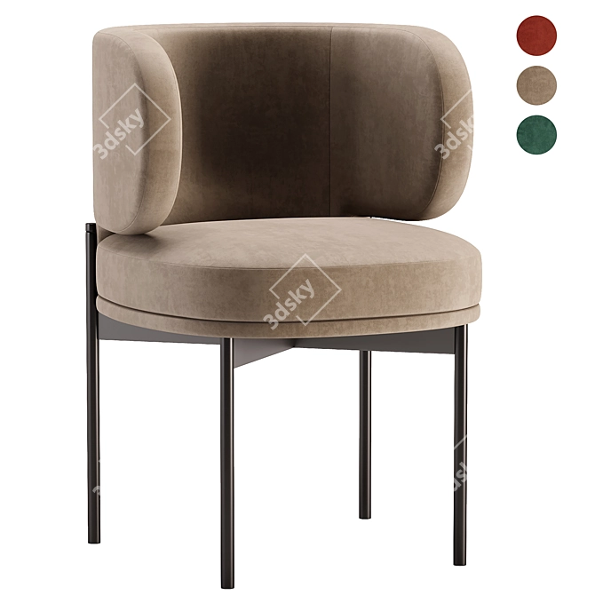 Akiko Chair: Elegant and Modern Furniture 3D model image 1