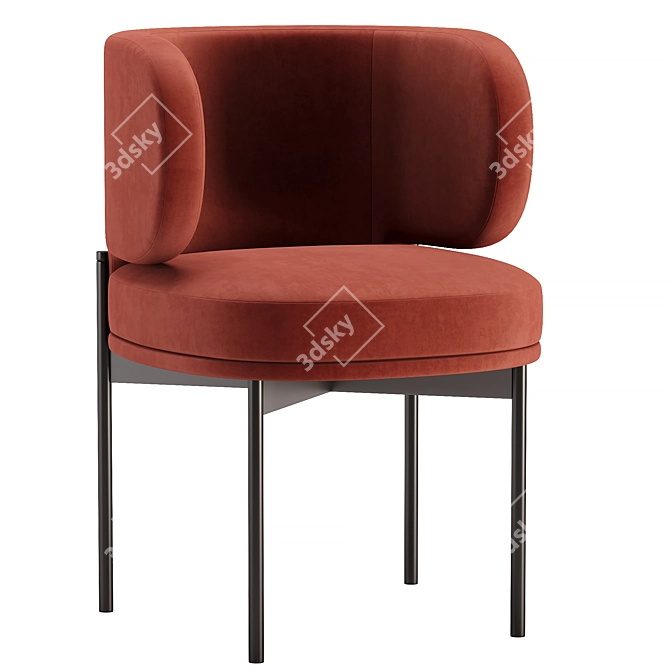 Akiko Chair: Elegant and Modern Furniture 3D model image 2