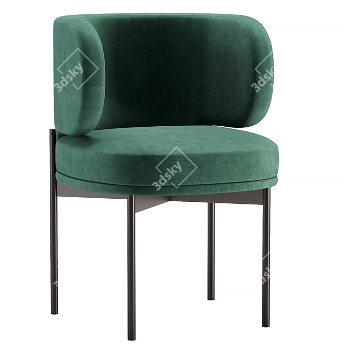 Akiko Chair: Elegant and Modern Furniture 3D model image 3