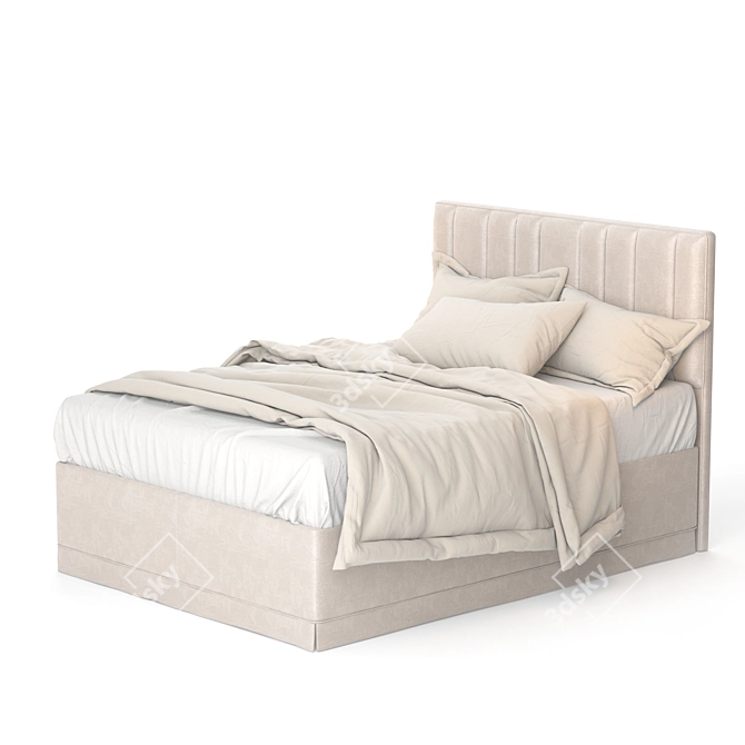 Luxury Bentley Bed with Storage Space 3D model image 3