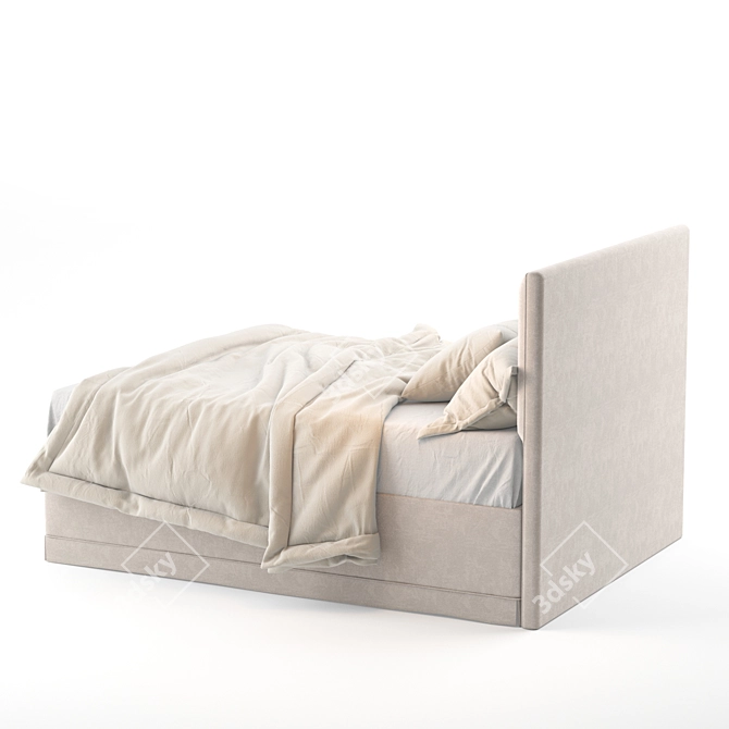 Luxury Bentley Bed with Storage Space 3D model image 4