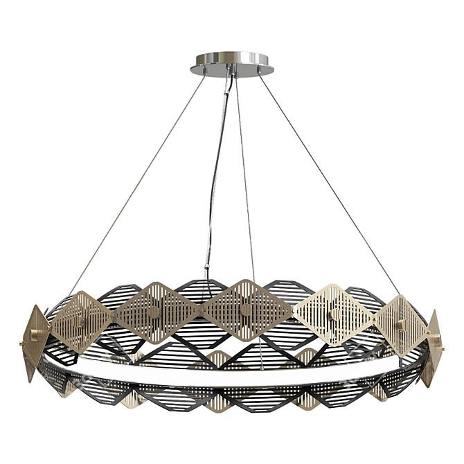 Gilded Elegance: Rote Pendant Light 3D model image 1