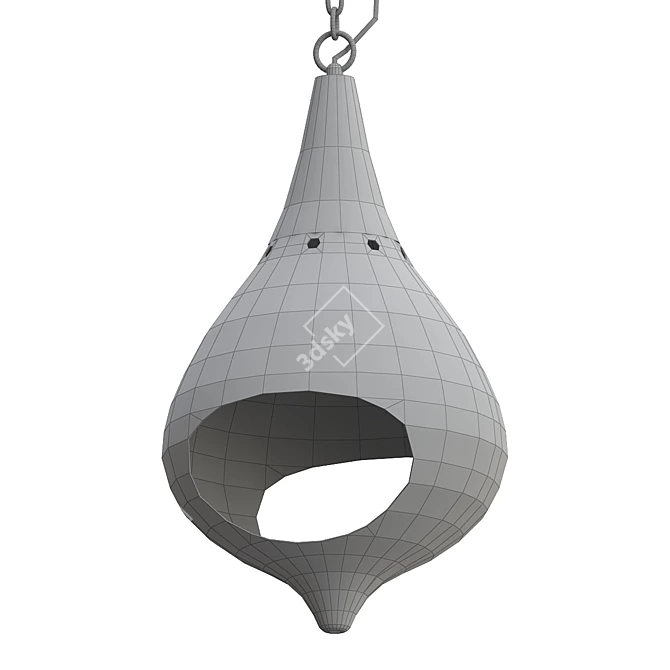 Atomic Sphere Lamp: Cool Ceramic Pendant 3D model image 2