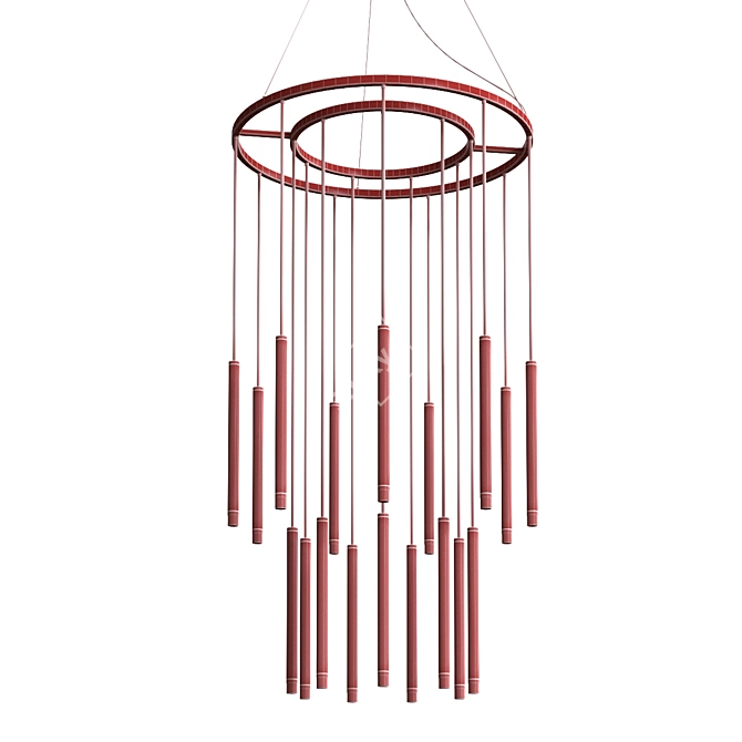 Grok Candle Chandelier 3D model image 3