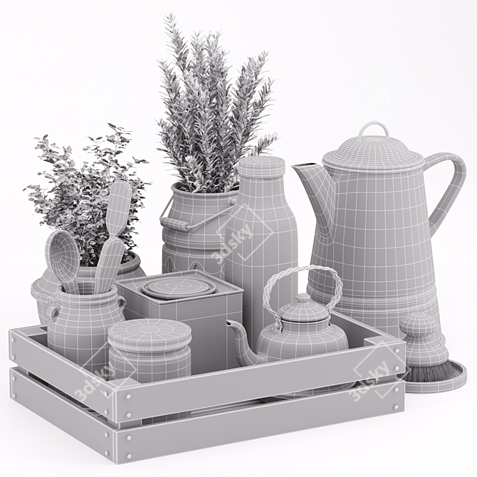 Polygon Kitchen Set 3D model image 10