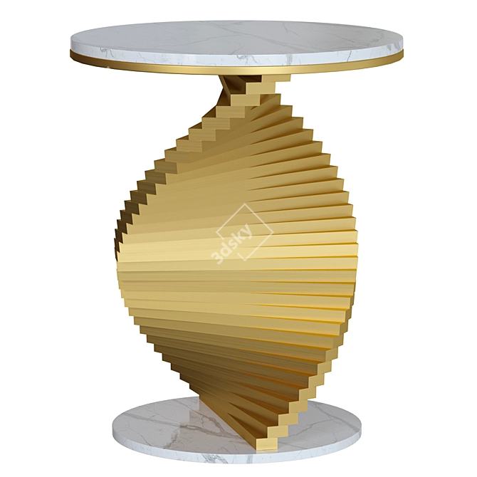 Sleek Marble Coffee Table: 100stolov 3D model image 2