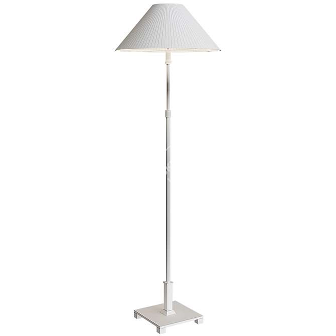 Aged Steel Floor Lamp: Restoration Hardware 3D model image 4