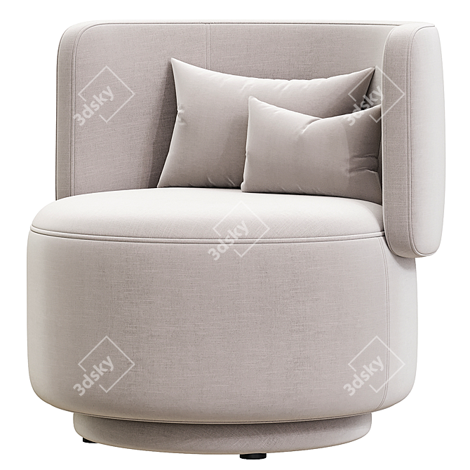 Amaia Swivel Chair: Stylish Comfort for Your Space 3D model image 1