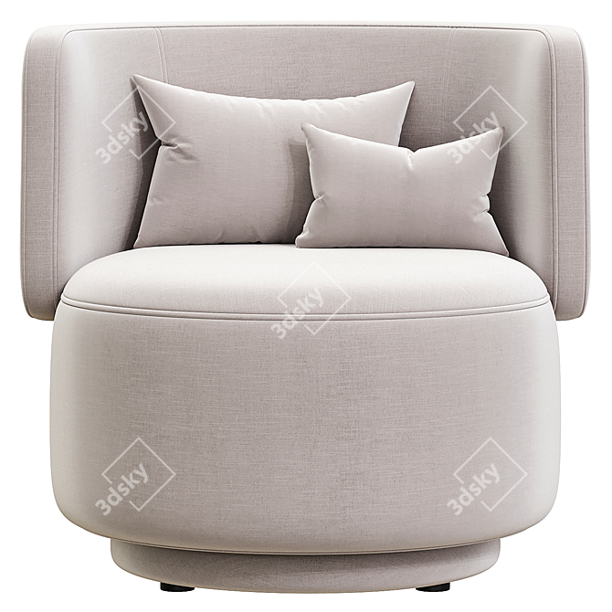 Amaia Swivel Chair: Stylish Comfort for Your Space 3D model image 2