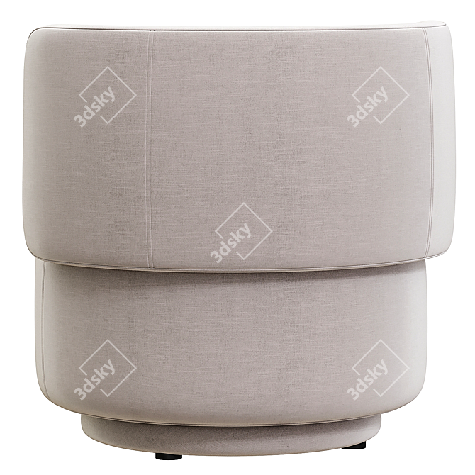 Amaia Swivel Chair: Stylish Comfort for Your Space 3D model image 3