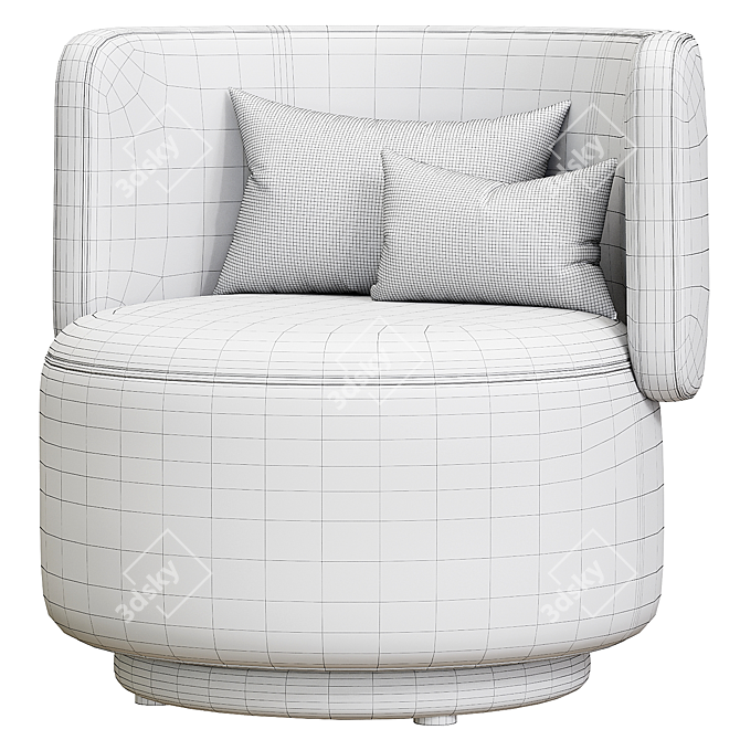 Amaia Swivel Chair: Stylish Comfort for Your Space 3D model image 4