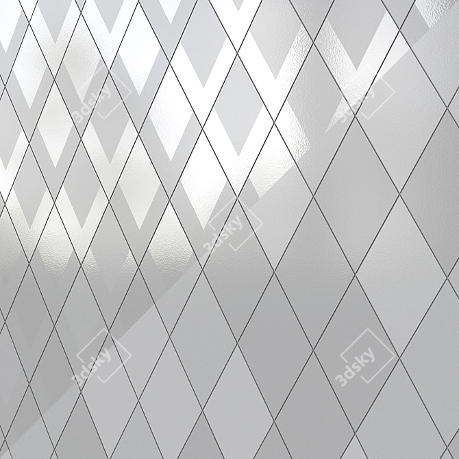 Flow Diamond Tiles: Elegant and Modern 3D model image 4